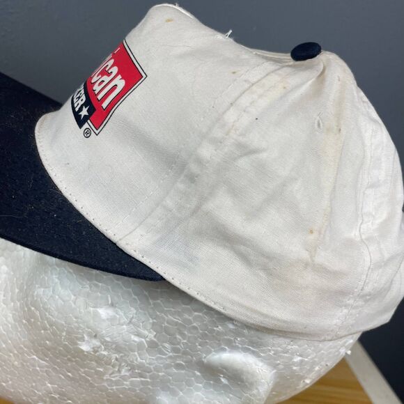 LitePro American Trucker Men's Hat Beige Navy Blue Snapback Cap Casual Outdoor - Picture 8 of 10